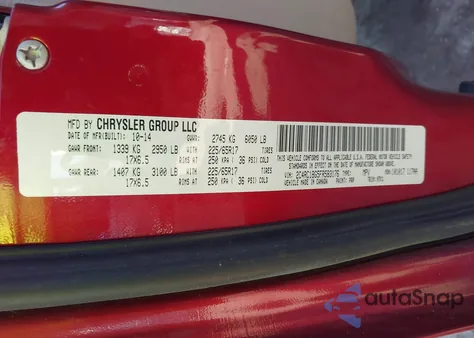 2015 Chrysler Town & Country Touring z USA, uszkodzony, nr VIN 2C4RC1BG5FR583176